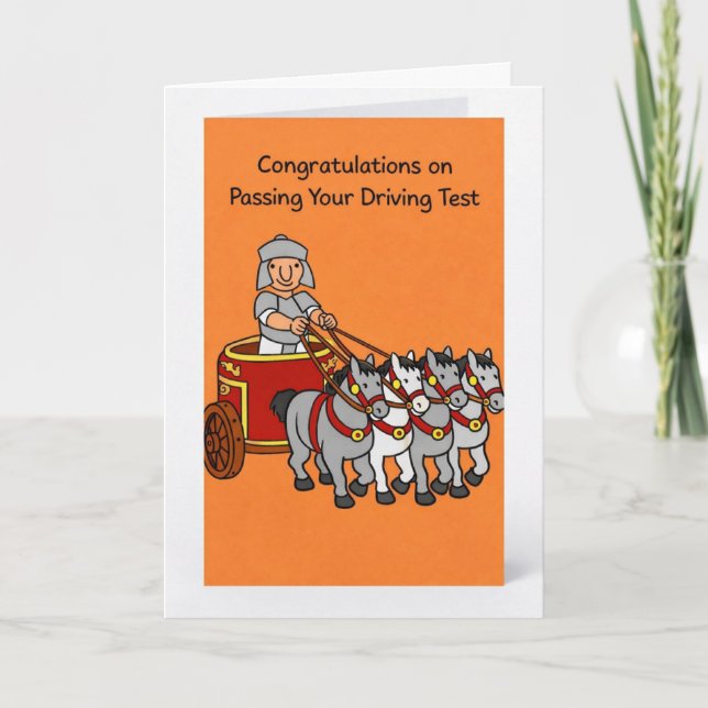 Congratulations on Passing Your Driving Test Card (Front)