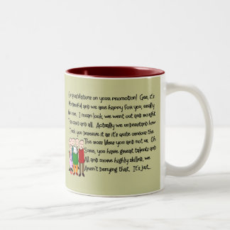 Congratulations on Promotion Cards & Gifts Two-Tone Coffee Mug