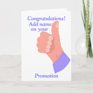 Congratulations on Promotion customise Card