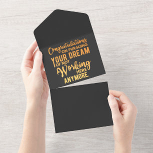 Congratulations on Pursuing Your Dream All In One Invitation