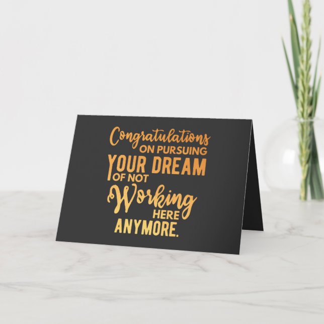 Congratulations on Pursuing Your Dream Holiday Card (Front)
