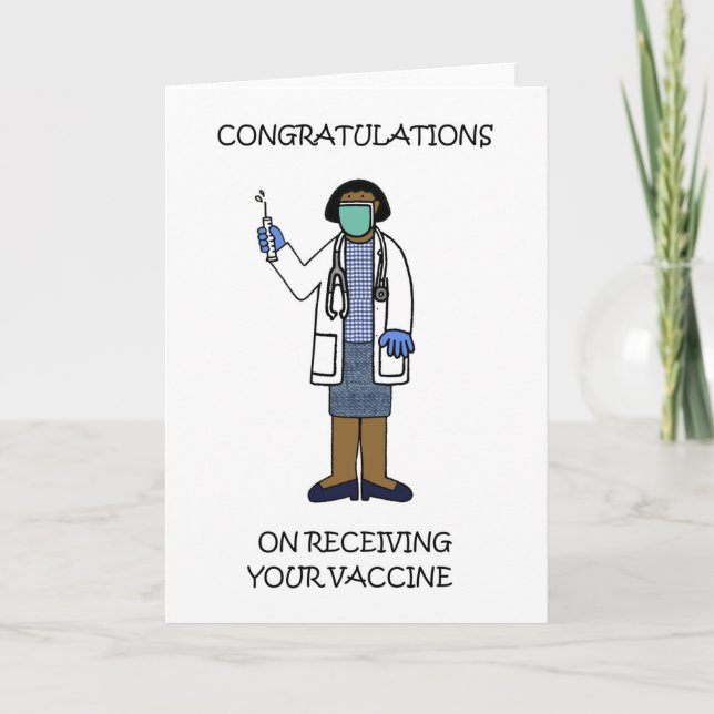 Congratulations on Receiving Covid 19 Vaccine Holiday Card (Front)