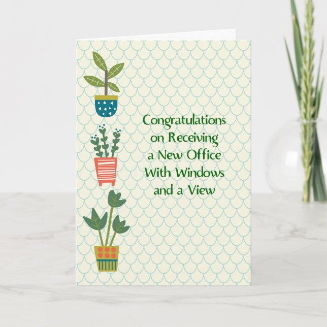 Congratulations on Receiving New Office Card (Front)
