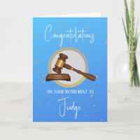 Congratulations on Retirement as Judge