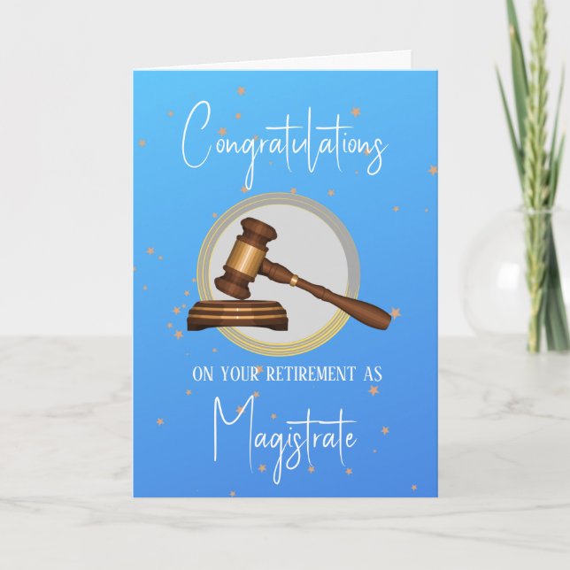 Congratulations on Retirement as Magistrate Card (Front)