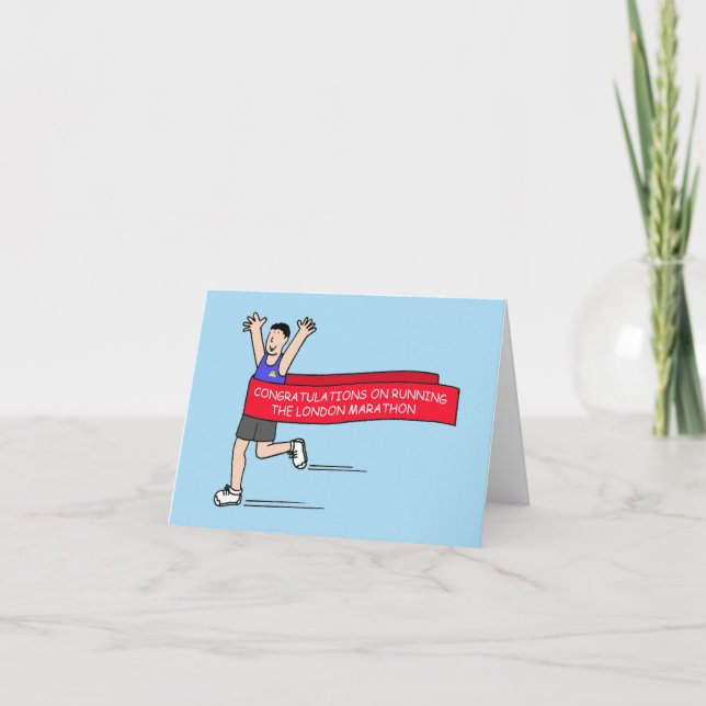 Congratulations on Running London Marathon Card (Front)