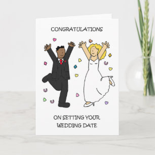 Congratulations on Setting Wedding Date Card