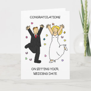 Congratulations on Setting Your Wedding Date Card