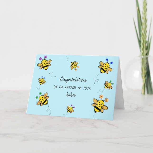 Congratulations on the arrival of your babee card (Front)