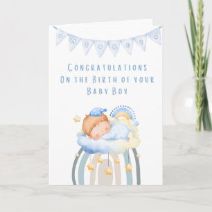 Congratulations on the Birth of your Baby Boy Card