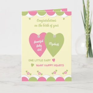 Congratulations on the birth of your baby girl card