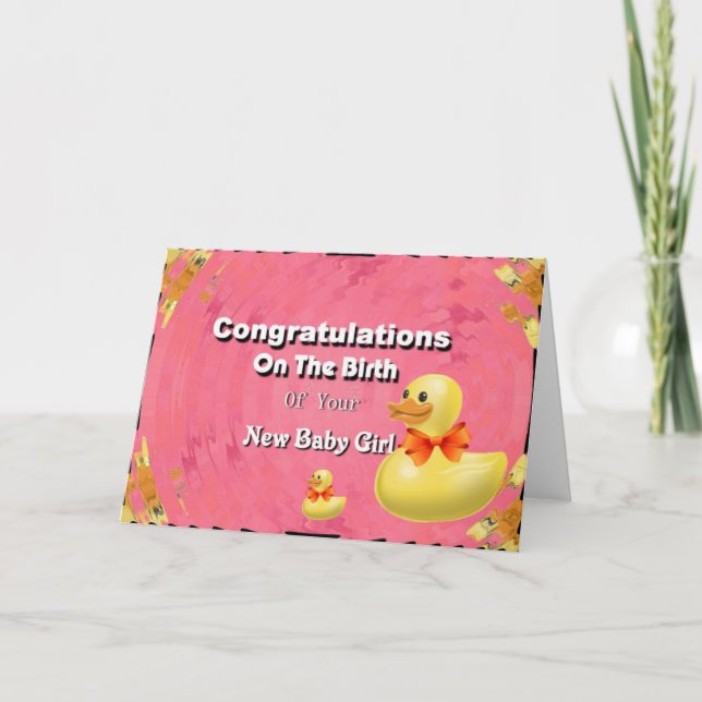 Congratulations On The Birth Of Your New Baby Girl Card (Front)