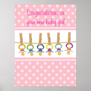 Congratulations on the birth of your new baby girl poster