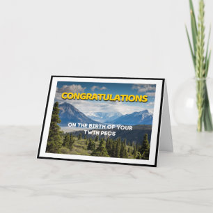 Congratulations On The Birth Of Your Twin Pecs Card