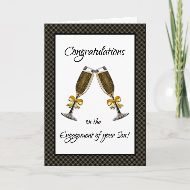 Congratulations on the Engagement of Your Son! Card (Front)