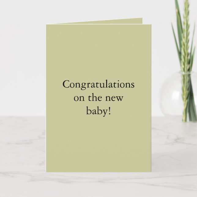Congratulations on the new baby! card (Front)
