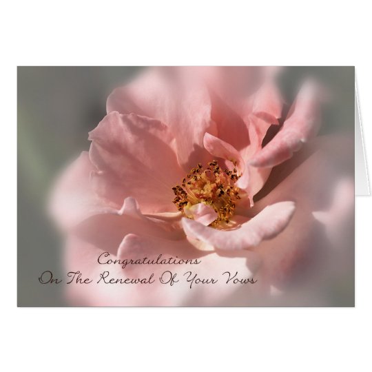 Congratulations On The Renewal Of Your Vows - Rose Card