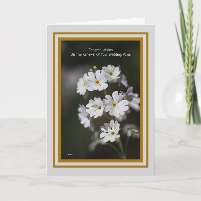 Congratulations On The Renewal Of Your Wedding Vow Card (Front)