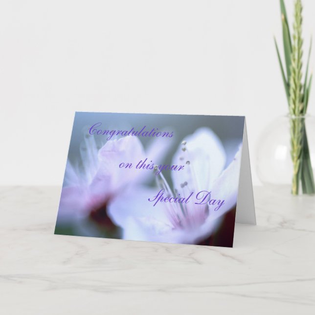 Congratulations, on this your Special Day Card (Front)