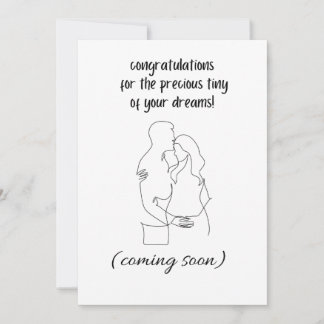 Congratulations on upcoming baby invitation