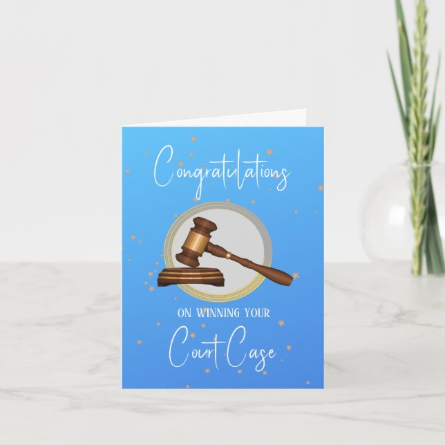 Congratulations on Winning Your Court Case Card (Front)