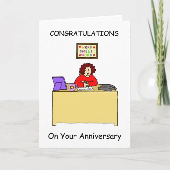 Congratulations on Work Anniversary for Female. Card ...