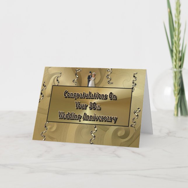 Congratulations On Your 50th Wedding Anniversary Card (Front)