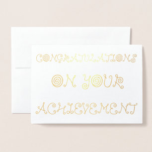 Congratulations on your Achievement Foil Card