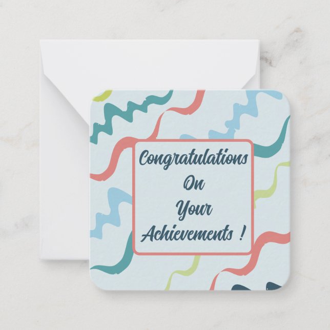 Congratulations On Your Achievements! Card (Front)