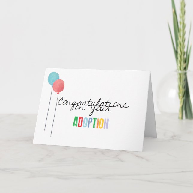 Congratulations on your adoption card (Front)