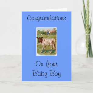 Congratulations on your baby boy card