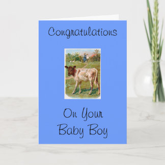 Congratulations on your baby boy card