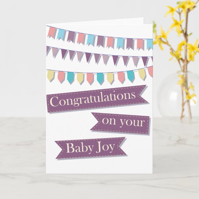 Congratulations on your Baby Card (Yellow Flower)