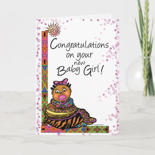 Congratulations on your baby girl ! card (Front)