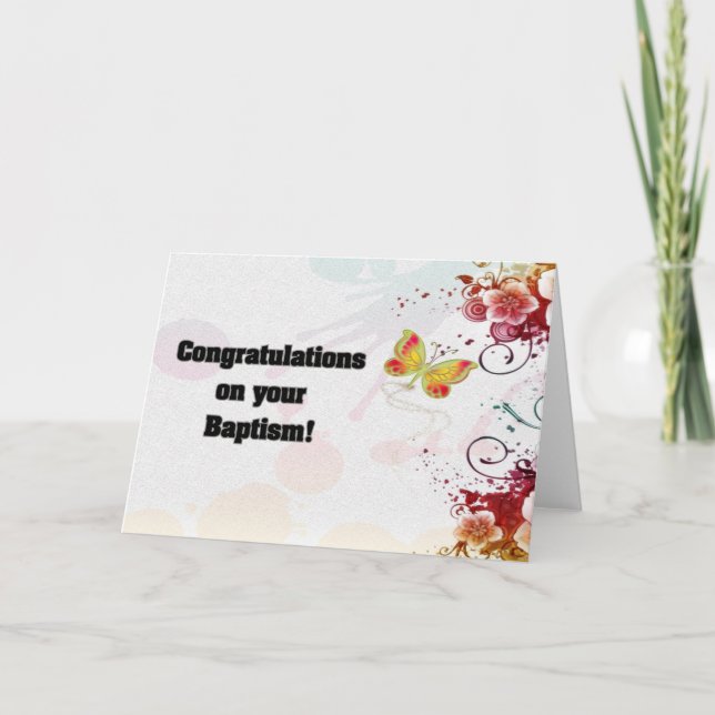 Congratulations on your Baptism! Card (Front)