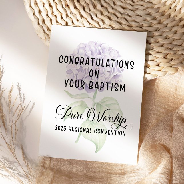Congratulations on Your Baptism Pure Worship Card (Creator Uploaded)