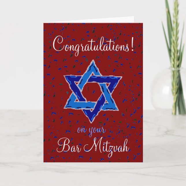 Congratulations on your Bar Mitzvah Card (Front)