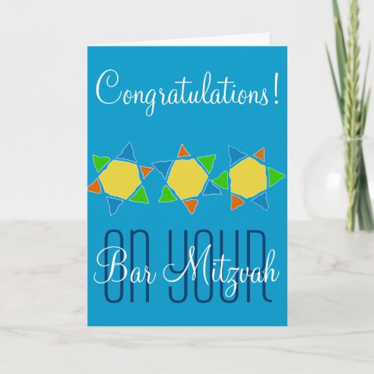 Congratulations on your Bar Mitzvah Card Zazzle.co.uk