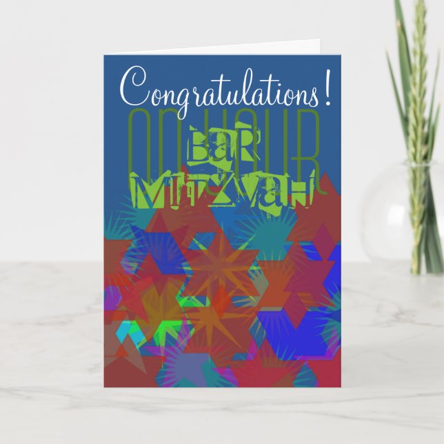 Congratulations on your Bar Mitzvah Card (Front)