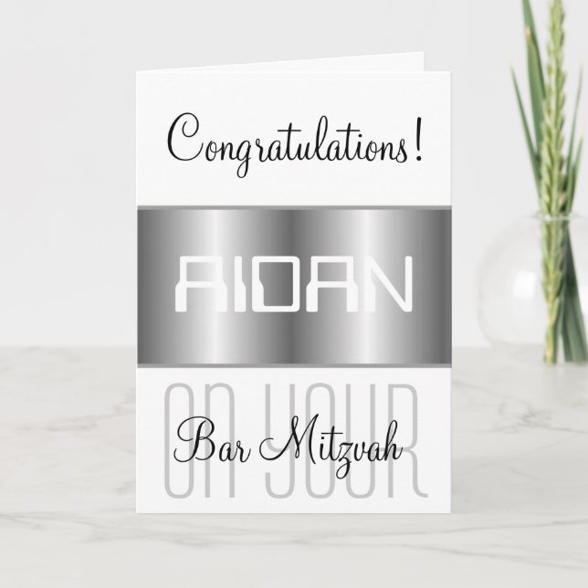 Congratulations on your Bar Mitzvah Card (Front)