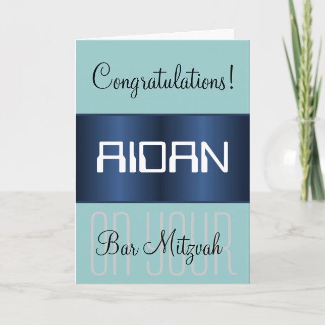 Congratulations on your Bar Mitzvah Card (Front)