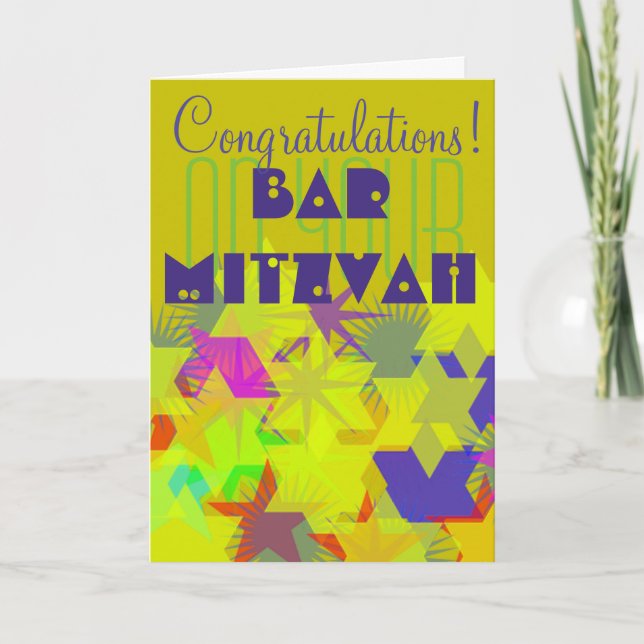Congratulations on your Bar Mitzvah Card (Front)