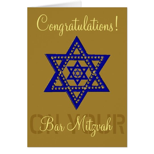 Congratulations on your Bar Mitzvah Card