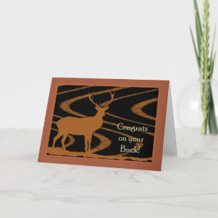Congratulations on Your Buck, Deer Greeting Card