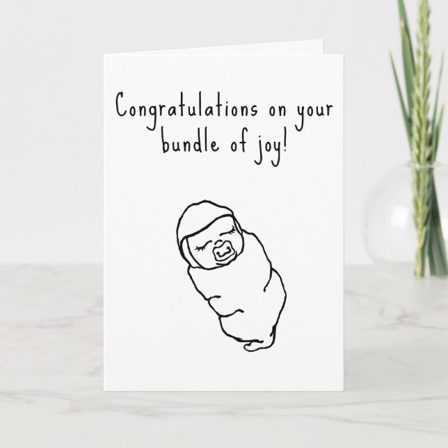 Congratulations on your bundle of Joy Baby Card  (Front)