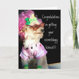 Congratulations on your cosmetology license card
