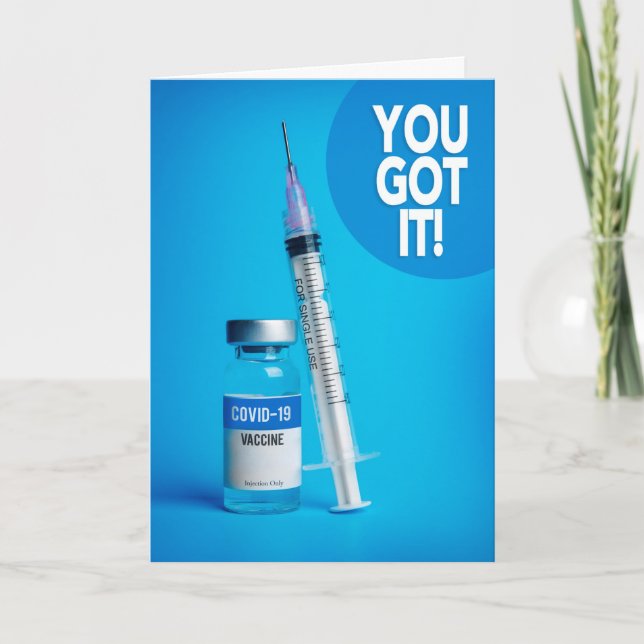 Congratulations on Your Covid 19 Vaccination Holiday Card (Front)