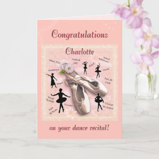 Congratulations on your Dance Recital Card