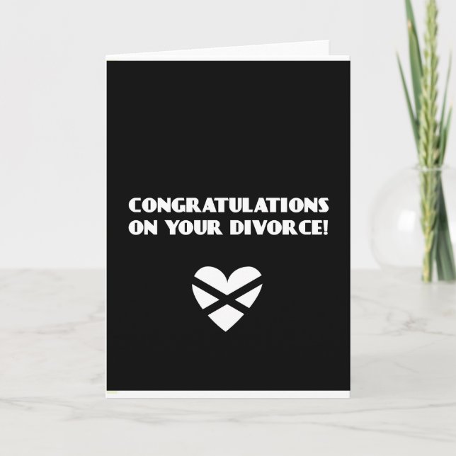 Congratulations on Your Divorce Card (Front)