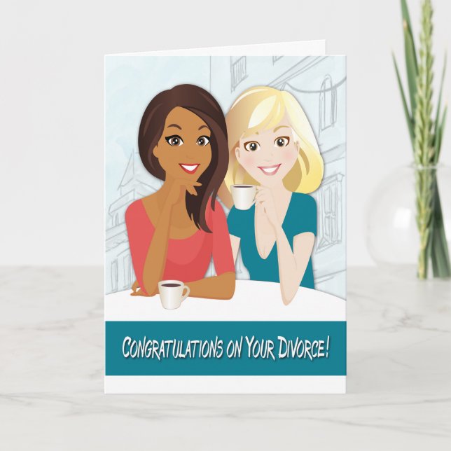 Congratulations on Your Divorce with Smiling Women Card (Front)